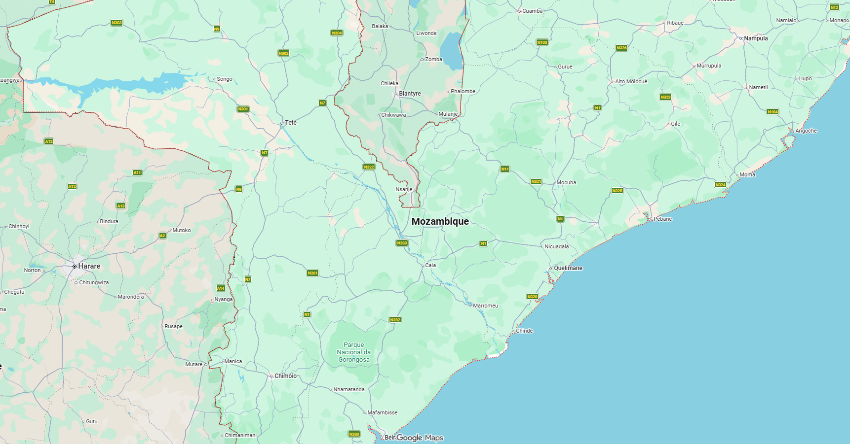 Mozambique Map